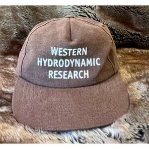 Western Hydrodynamic Research Baseball Hat Adjustable Cord Brown